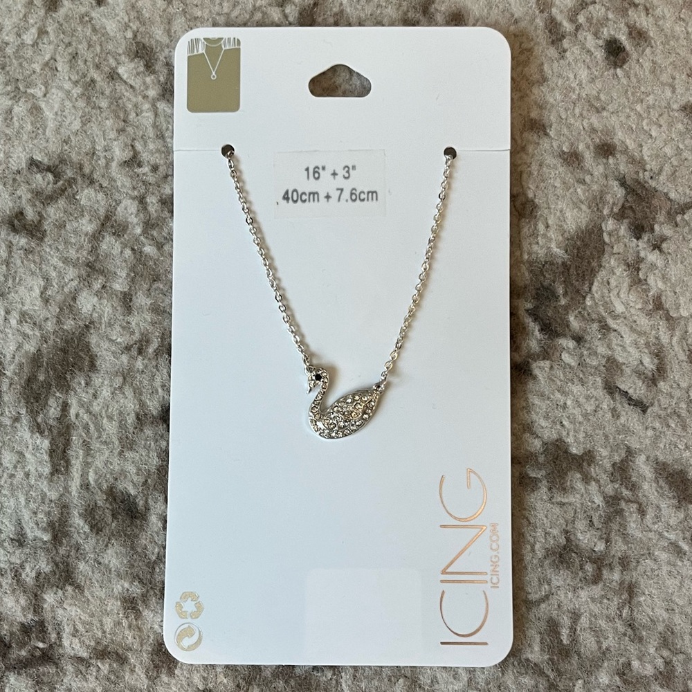Icing Jewel Swan Necklace
